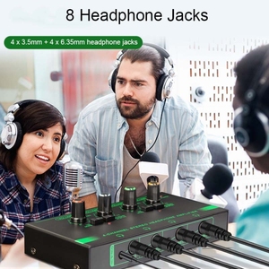 AMPLIFICADOR DE AURICULARES profesional EF-4 RGB, dispositivo de 4 canales, amplificador de potencia sin pérdidas para estudio, minidivisor de monitor de audio estéreo