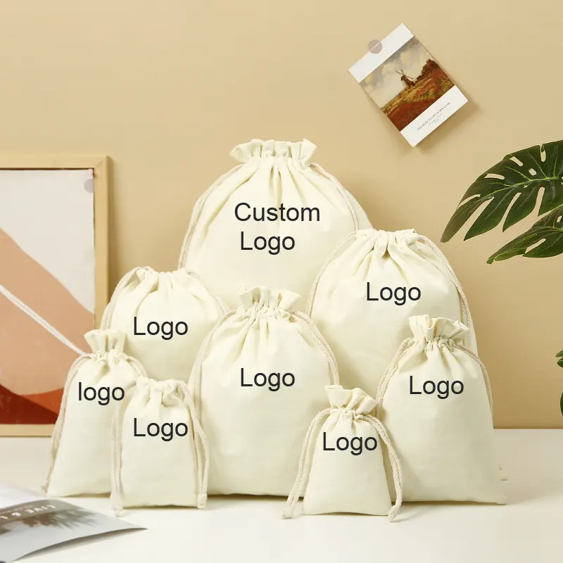 Оптовая продажа, тканевая сумка с логотипом на заказ, Хлопковая сумка на плечо со шнурком, студенческий рюкзак, рекламная Подарочная Обложка