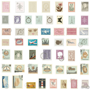 50PCS Vintage Australia Postage Sticker UK Canada Mexico <strong>butterfly</strong> USA Stamp