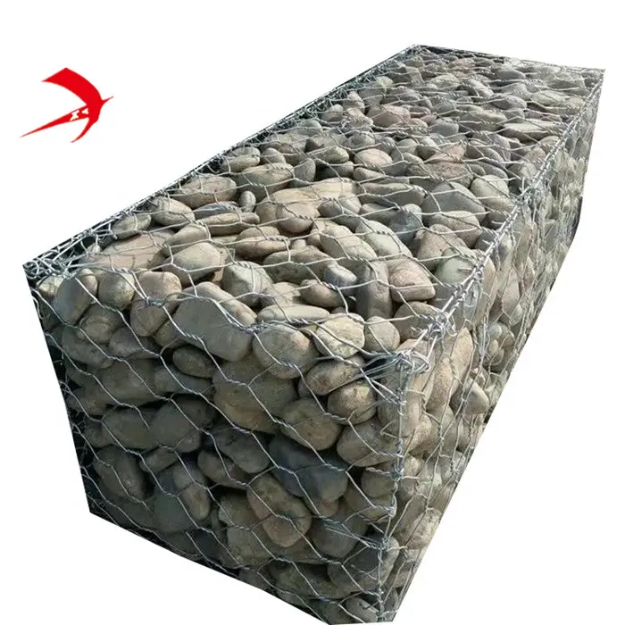 Chine gabion fournisseur prix 3.05mm 2x1x1m 8*10cm hexagonal pierre gabion maille/3x1x0.5m gabion paniers taille/gabion treillis métallique