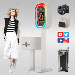 エレガントなヴィンテージテック: DSLR iPadフォトブースシェル-親密なヴィンテージスタイルの結婚式のためのフラッシュ、メタル、360 ° RGB
