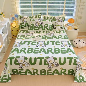 130克厚皮友好型廉价双人大床宿舍床单床单套装印花平板床单 - Product Image 6