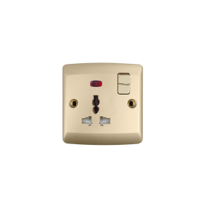 Multi funzione oro pannello PC 16A MF presa commutata con Neon ad alta potenza interruttore elettrico per Home Hotel - Product Image 4