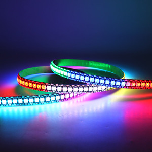 WS2812B 5V 12V 24V adresli LED şerit işık SMD 5050 siyah beyaz PCB rüya renk RGB piksel Led IP67 IP65 - Product Image 1