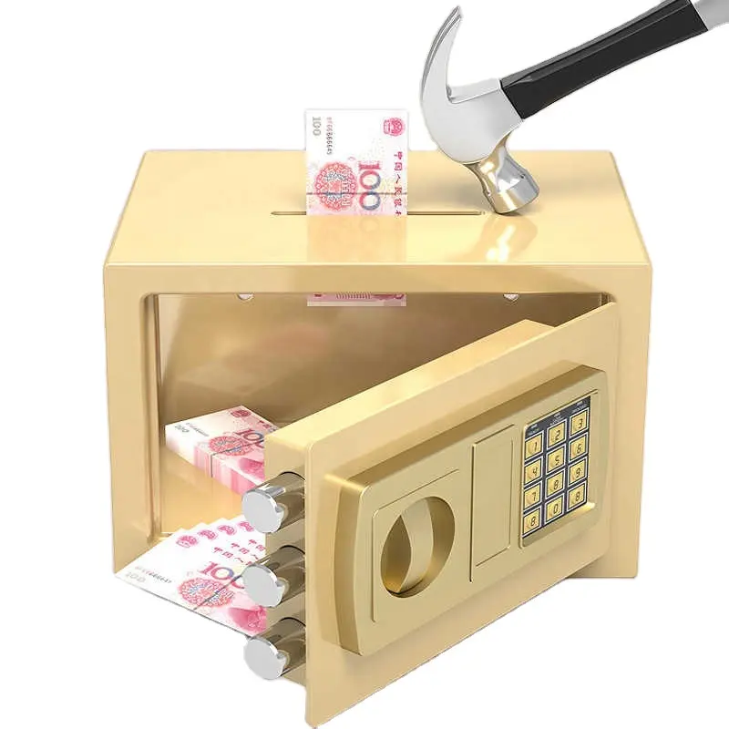 Deposit Bank Children's All Steel Household Small Safe Mini Only Entry And Exit Safe Deposit Bank Coin 20E
