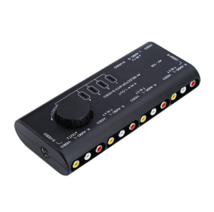 Nuevo 4 en 1 AV Audio S-Video Signal Switcher Splitter Selector Out AV RCA Switch Box Adapter