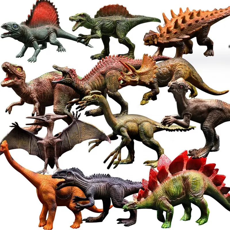 3D واقعية لعب صغيرة البرية نماذج للحيوانات مجموعة لعبة محاكاة الاطفال دمى الديناصور للبيع