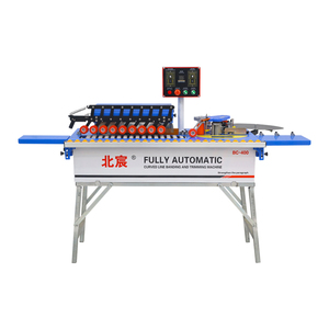 DW400 kavisli ve düz çift amaçlı otomatik ahşap kenar bantlama makinesi otomatik yapıştırma ve kırpma parlatma kesme - Product Image 1