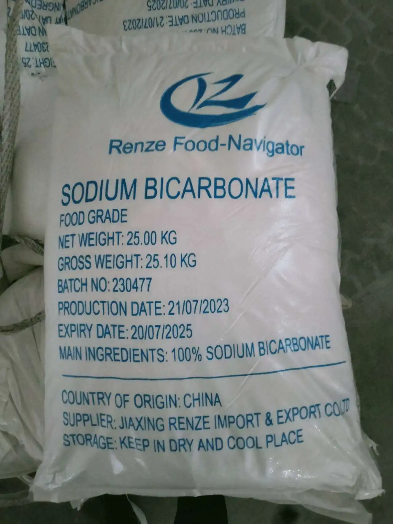 Fornecimento de fábrica de bicarbonato de sódio em pó de alta qualidade preço de aditivo de refrigerante de qualidade alimentar