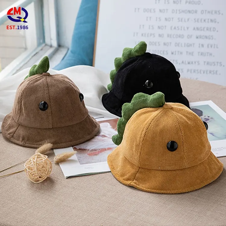 Projeto bonito do dinossauro do bebê criança crianças balde chapéu de sol chapéu de proteção solar