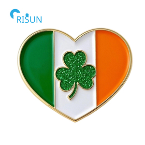 Tùy chỉnh Ireland Irish cờ Cỏ Ba Lá St. Paddy của ngày ve áo pins phù hiệu trâm cài tùy chỉnh St. Paddy của ngày men Pin - Product Image 5