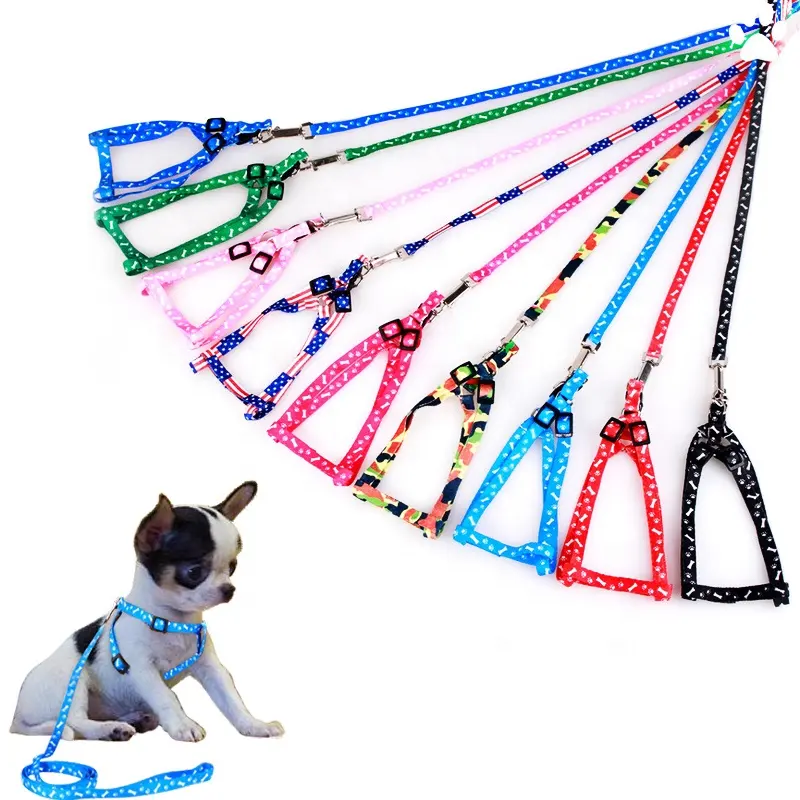Arnés ajustable con correas para mascotas, Collar para perros pequeños, correa de diseño, accesorios para perros al por mayor