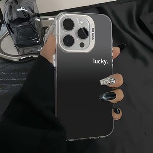 Popüler şanslı desen IMD telefon iPhone için kılıf 16/15 Pro/14/13/12 degrade tasarım ve prim bak darbeye geri telefon kapağı - Product Image 3