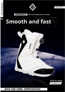 Da Cừu Snowboard Khởi Động Cho Phụ Nữ Người Đàn Ông Nhanh Chóng Mặc Cho Boa Không Thấm Nước Trượt Tuyết Khởi Động Không-Trượt Ấm Màu Đen Mandarin Vịt Màu Cho - Product Image 5