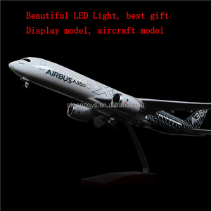 大型树脂飞机模型A350 XWB飞机模型空客350带发光二极管触摸声音控制成人礼品 - Product Image 2