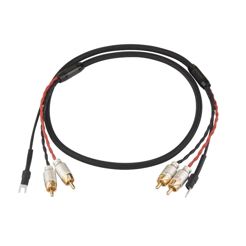 YYAUDIO-Cable de Audio HIFI OFC Chapado en plata y cobre puro, Cable de Audio de alta fidelidad de 2RCA a 2 RCA macho a macho