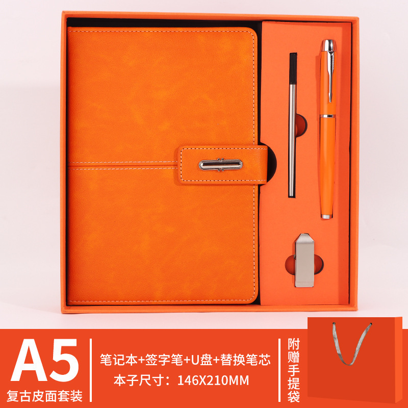 Coffret cadeau clé USB A5-orange