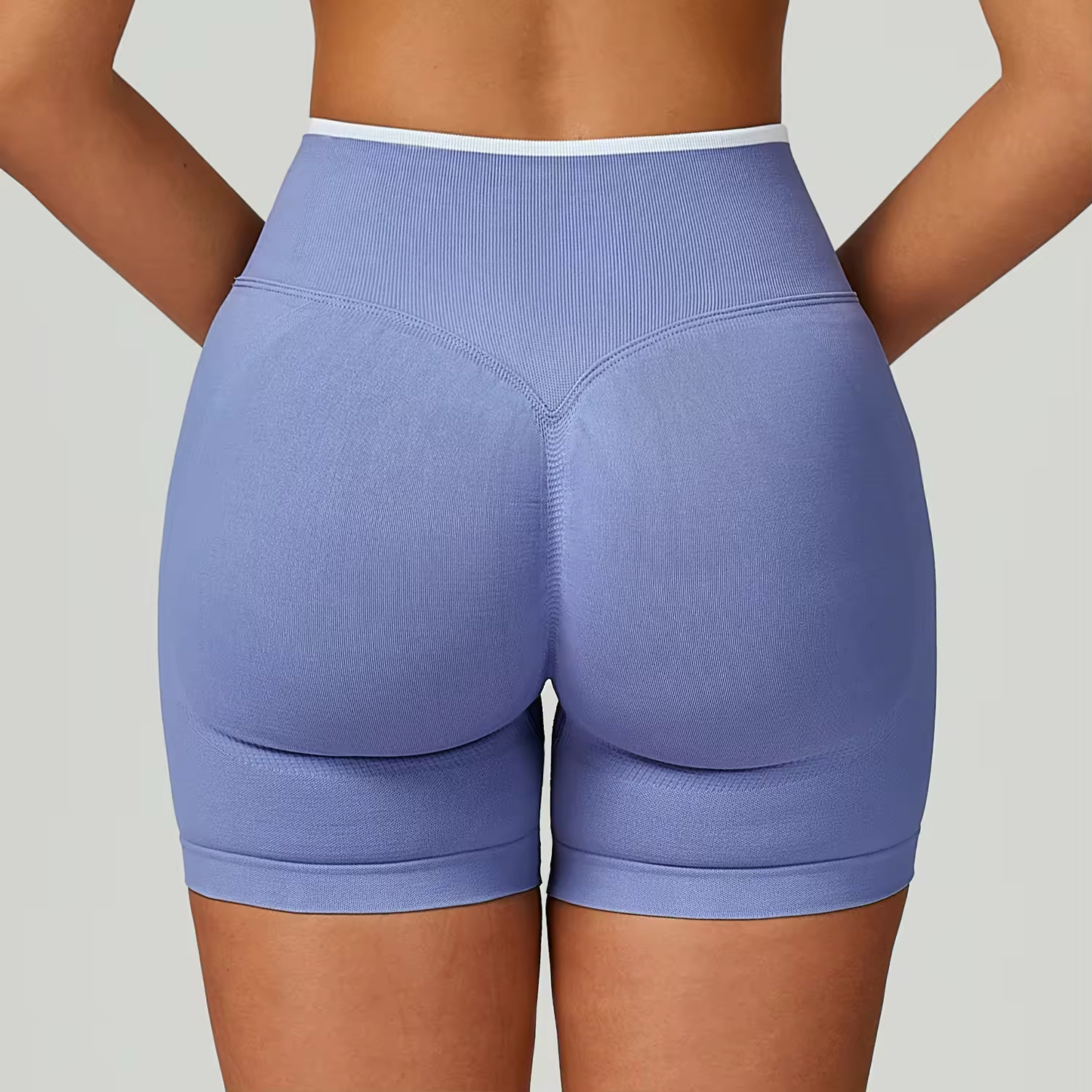 Shorts - Light Blue+White
