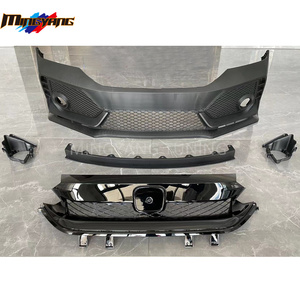 PP plastik ön tampon ızgarası bodykit araba aksesuarları Honda şehir için 2014 yükseltme tip r tasarım vücut kiti - Product Image 2