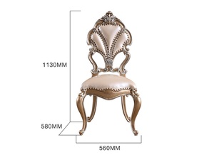 Mr saray fransız tarzı yemek masası ve sandalye kombinasyonu Set lüks Neoclassical katı ahşap 2.2 M yemek masası ev Villa için - Product Image 6