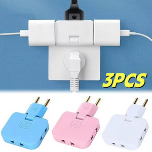 Spina EU 3 presa presa presa presa alimentazione Multiprise 1 convertire 3 prolunga presa elettrica 180 ° adattatore AC - Product Image 2