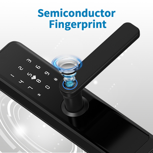 Anahtarsız giriş akıllı kilit için ön kapılar wifi parmak izi dijital şifre kapı kilitleri tuya app ile elektrikli kolu - Product Image 4