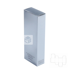 Premium geprägte Kosmetik verpackungs boxen Benutzer definierte Silber folie Karton Spezial papier Falt schachtel für Gesichts wasch creme