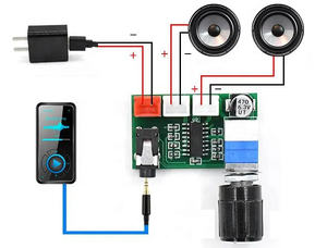 XH-A157チャンネルデジタルパワーアンプボードDC5V電源3W * 2電源5Vオーディオアンプボード - Product Image 6