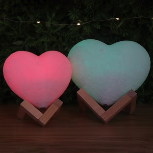 โคมไฟดวงจันทร์3D LED ของขวัญดวงจันทร์แบบชาร์จไฟได้16สีเปลี่ยนได้สัมผัส3D พิมพ์แสงดวงจันทร์บนโลก - Product Image 4