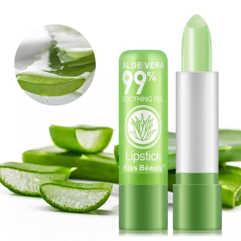 Bálsamo labial tintado para mujer, Pintalabios hidratante de larga duración con Aloe Vera, cambia de Color, 3,5g