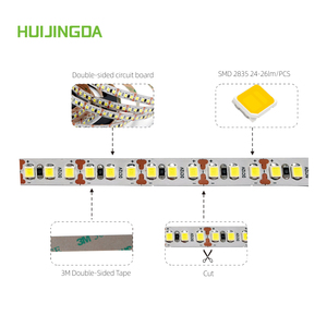 High Power 15W/m 12V 2835 SMD 180leds/m 8mm PCB 5m Flexible LED Strip <strong>Light</strong>