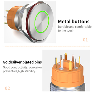 LANBOO High-end <strong>Push</strong> <strong>Button</strong> <strong>Switch</strong>: Rugged Waterproof IP67 19MM Design M12 Interface Tri-color LED Status Indication - Product Image 6