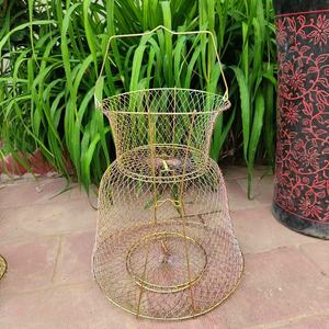 Thiết kế mới dây thép mạ kẽm cá Giỏ dây đóng mở cá giỏ xách tay giỏ cá mạnh mẽ và dễ sử dụng - Product Image 3