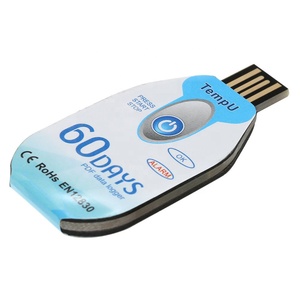 Registrador de datos de temperatura desechable UUSB Uso único Instrumento de grabación de 60 días Contenedores de envío compatibles - Product Image 1