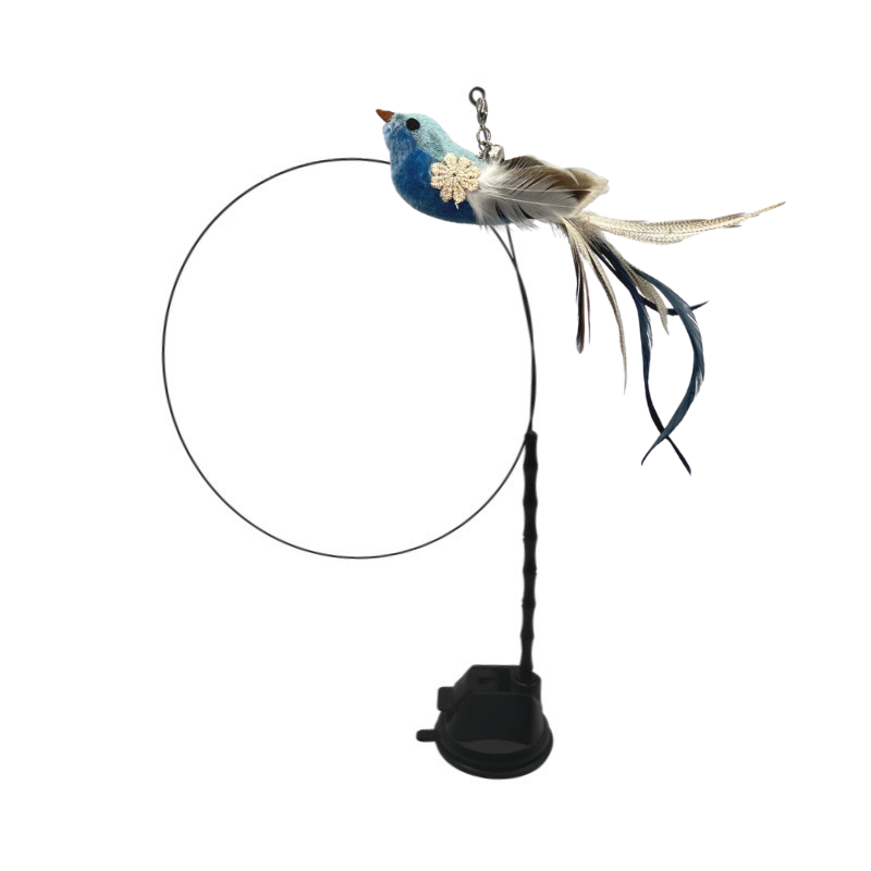 QQY bird+suction cup +rod-blue