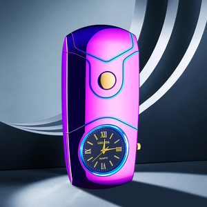 Multi-Functionl USB Rechargeable Dual Arc Lighting Watch <strong>Clock</strong> <strong>Lighter</strong> Plasma <strong>Lighter</strong> - Product Image 2