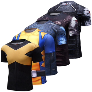 科迪·伦丁男士压缩运动服定制升华印花超级英雄t恤 - Product Image 1