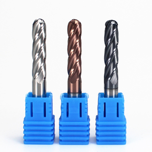 CNC 55 derece Tungsten çelik alaşım dört kenar freze kesicisi 100mm uzun frezeler 1/2 "R6 karbür 4 flüt kafalı matkap ucu End Mill - Product Image 4