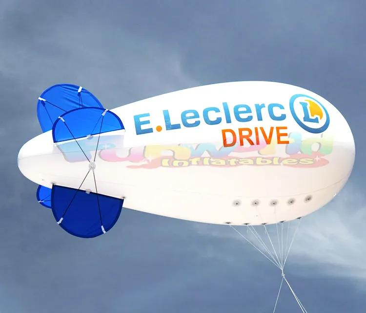 Heißer Verkauf kunden spezifischer Druck PVC wasserdichter Himmel Helium Ballon aufblasbares Luftschiff für Werbung