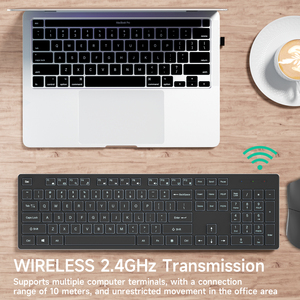 Inalámbrico BT RGB recargable 104 teclas Multimedia tamaño completo teclado ratón Combo 2,4G Teclado Y ratón para tableta ordenador portátil - Product Image 4