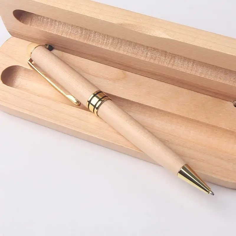 Fabrik Großhandel Stift mit Holzkiste Kugelschreiber Holz stift Set für Geschenk