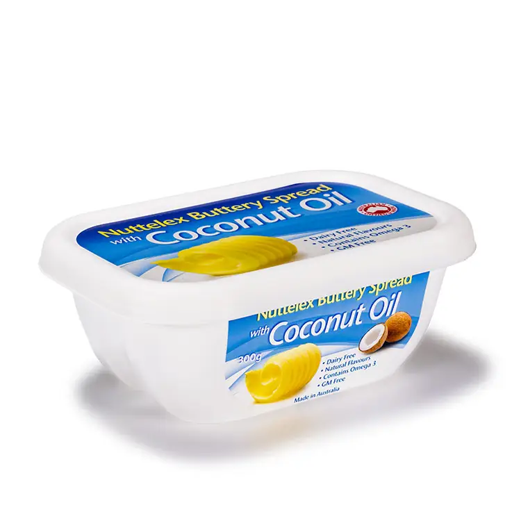 300ML descartável Plástico recipiente caixa alta qualidade injeção recycrable queijo Manteiga margarina margarina caixas de armazenamento