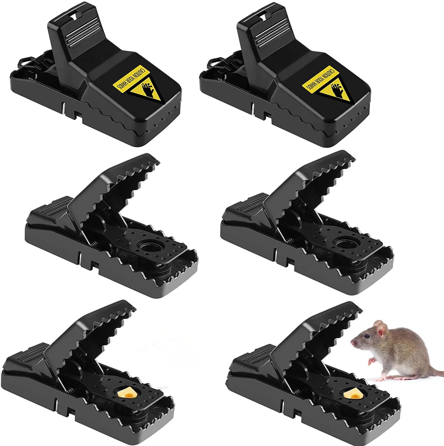 6パックプラスチック製マウストラップ高速マウスを殺すラットトラップ再利用可能なマウススナップトラップ