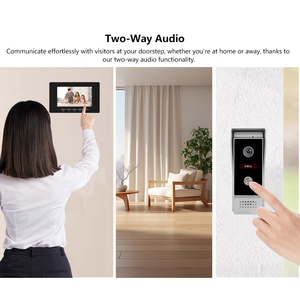Puntos de venta de fábrica, envío gratis, cámara dorbell HD de 7 pulgadas, pantalla a color blanco, estilo simple, precio asequible, intercomunicador homekit para el hogar - Product Image 3