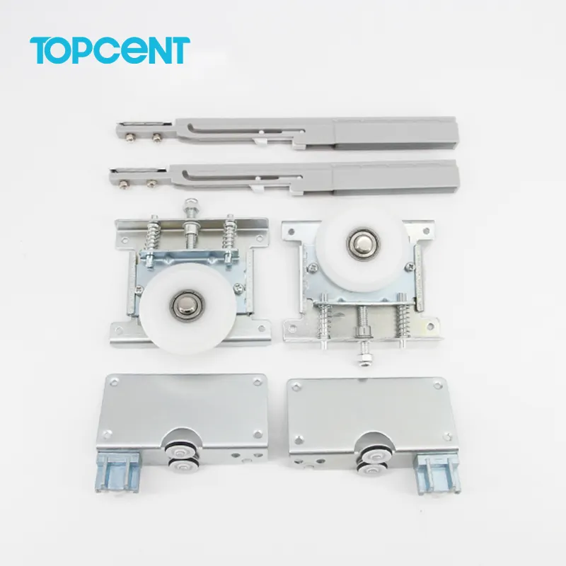 Topcent amortecimento da porta do armário, encaixe macio deslizante rolo e rodas do rolo para montagem de móveis