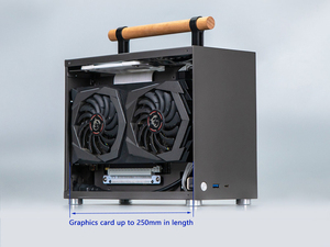 Herder popüler siyah ITX PC durumda oyun bilgisayar dolabı PC için stokta raf ile ITX durumlarda - Product Image 3
