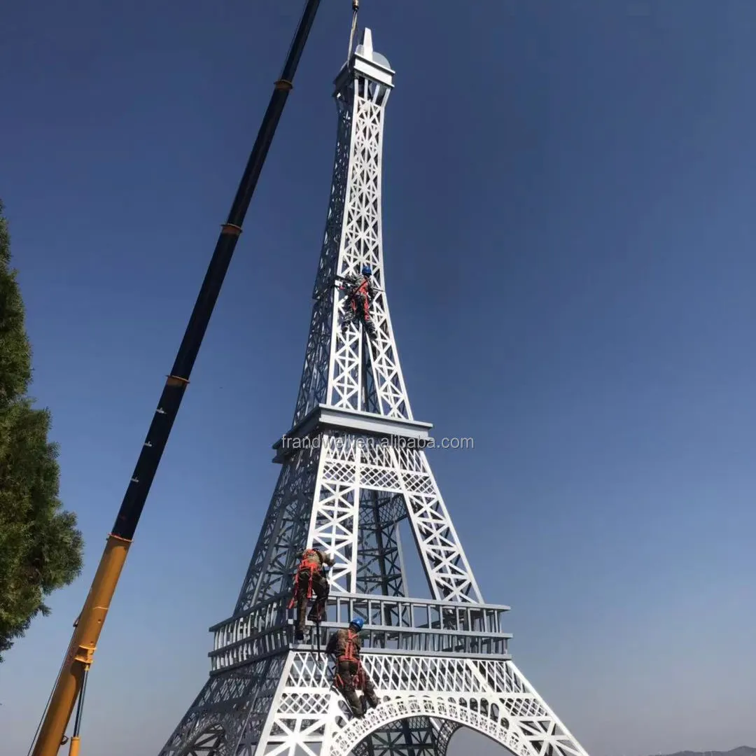 Escultura luminosa en miniatura de Metal para Parque, Torre Eiffel de recuerdo turístico, modelo en miniatura 3D