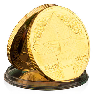 פרעה של מצרים העתיקה tutankhamun מזהב מצופה זהב מטבע מתנה קריאייטיב מטבע הנצחה