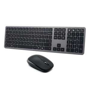 Juego de teclado y ratón inalámbricos Juego combinado de ratón de teclado original 104 teclas 2,4 Ghz Conmutación de un botón Teclado de Casa impermeable