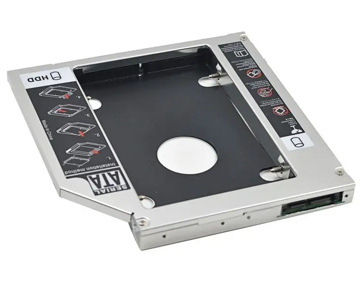 יוניברסל Sata כדי Sata 2nd HDD Caddy 9.5mm 12.7mm עבור 2.5 "SSD מקרה דיסק קשיח מארז כונן עבור מחשב נייד odd optibay אופטי מפרץ